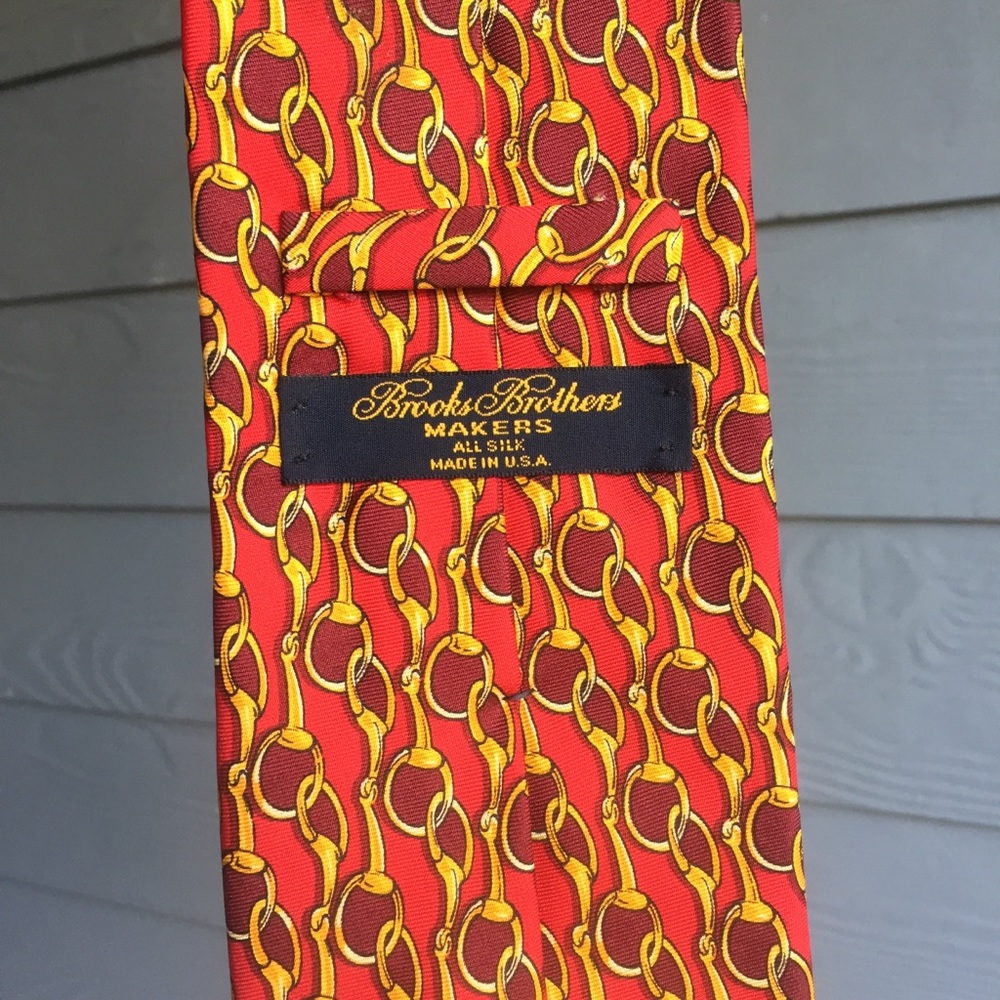 Vintage Brooks Brothers Makers Gold Chain Mens Tie